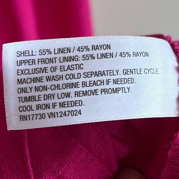 A New Day Women’s Pink Puffed Sleeve Linen Blend Dress - Picture 8 of 11